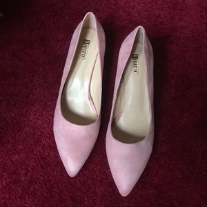 Light Pink Closed Toe Kitten Heel